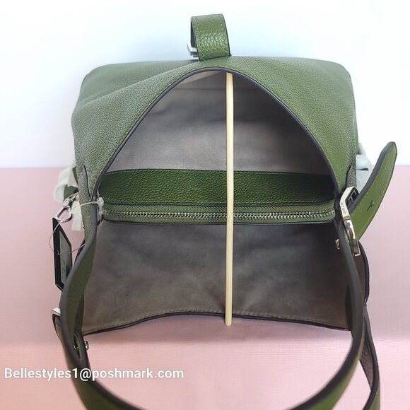 KATE SPADE Deco MEDIUM Pebbled Leather Crossbody Tote Bag- Jungle Vine⭐ - Picture 14 of 16